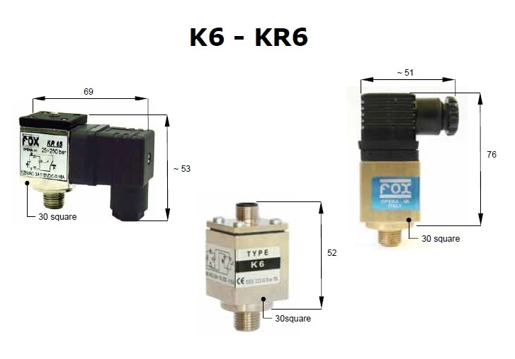 Механические реле давления серии K6-KR6